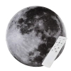 Okrągły kinkiet Księżyc ABIGALI-MOON LED 24W z pilotem plafon szary