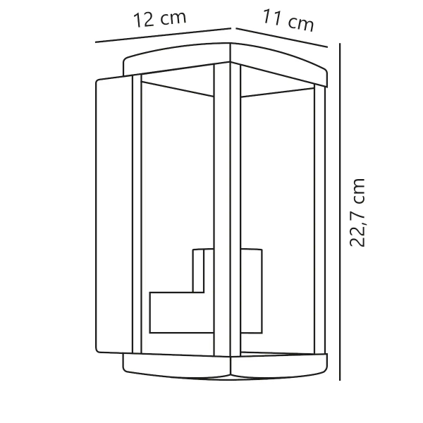 Ścienna lampa na elewację Luchy 2418231003 IP44 metalowa czarny
