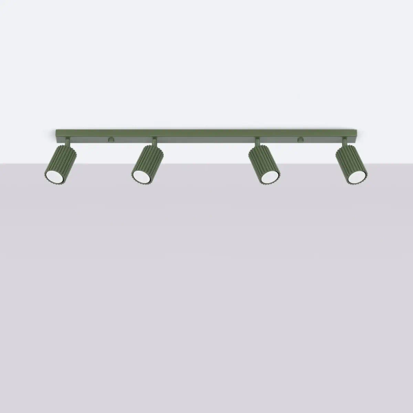 Sufitowa lampa na listwie KARBON SL.1622 tubki oliwkowe