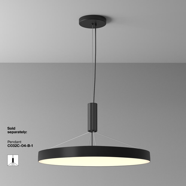 Okrągła lampa sufitowa Zon C032CL-90W3K-RD-B Maytoni LED 90W 3000K czarna