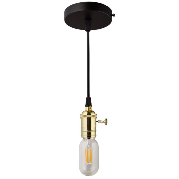 Lampa wisząca Edison ABIGALI-ZA-1 nad wyspę loft złota czarna