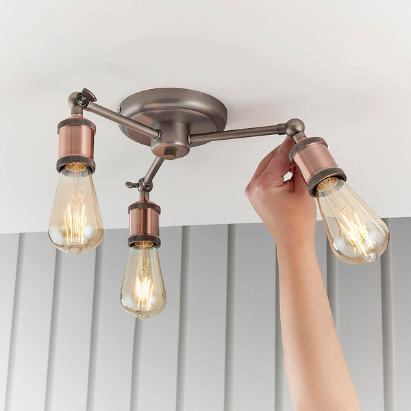 Lampa sufitowa do salonu Hal 76124 regulowana miedziany cyna