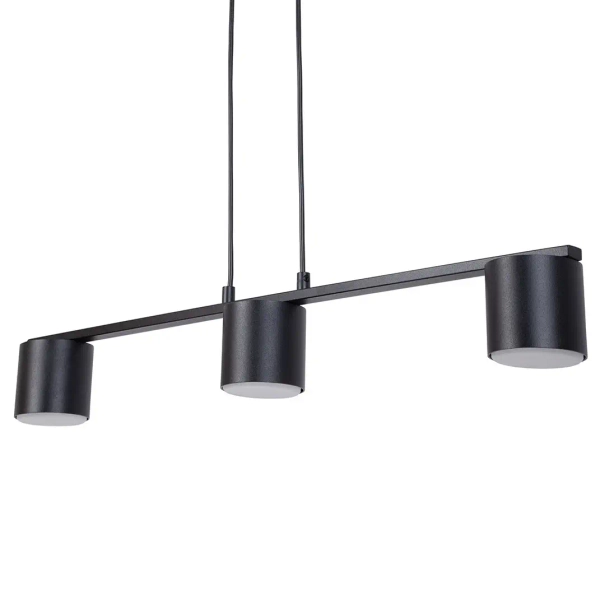 Zwisająca lampa do przedpokoju Mila 3 41344 tuby na belce czarny