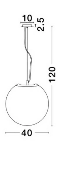 Kulista lampa wisząca Flandes ball do jadalni srebrna