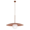 Nowoczesna wisząca lampa Slate 10911 mleczna kula ceglany