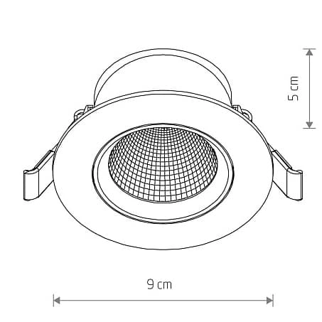 Lampa punktowa sufitowa Egina 10546 Nowodvorski LED 5W 3000K srebrna biała