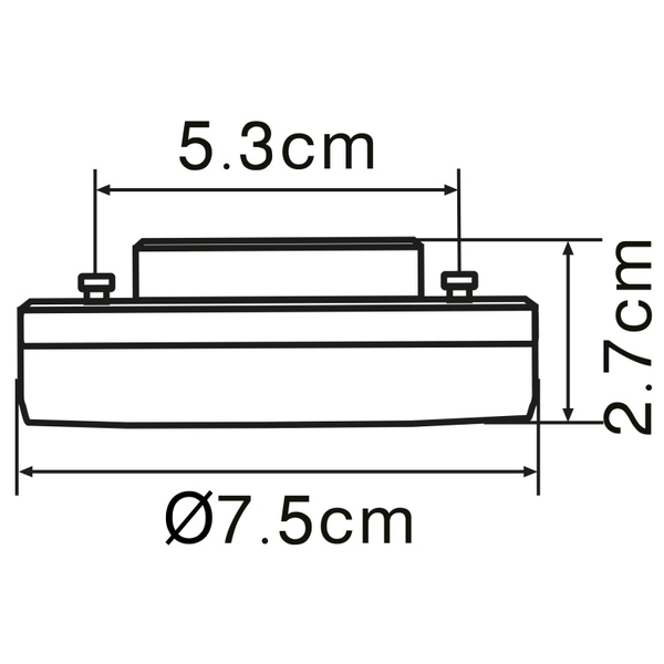 Okrągła żarówka 10160 GX53 LED 7W 230V 3000K 600lm