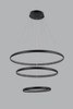 Lampa wisząca glamour Brighton pierścienie LED 55W 3000K czarne