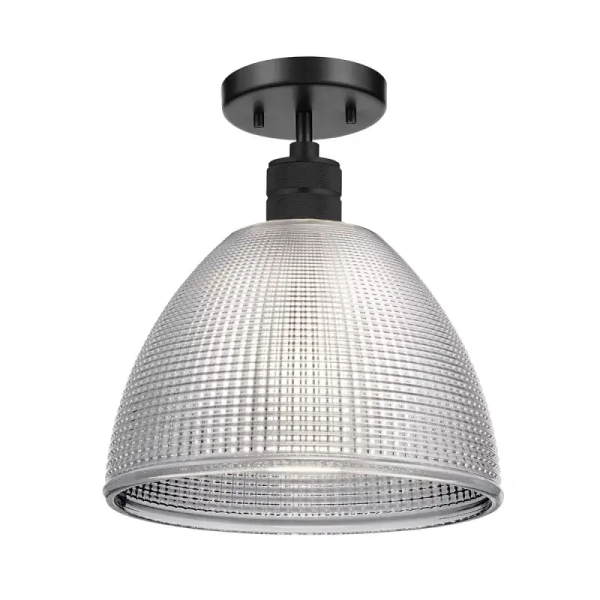 Wisząca szklana lampa Hampstead przydymiona czarna industrialna 1xE27 1-p ELS-HAMPSTEAD-P-BLK