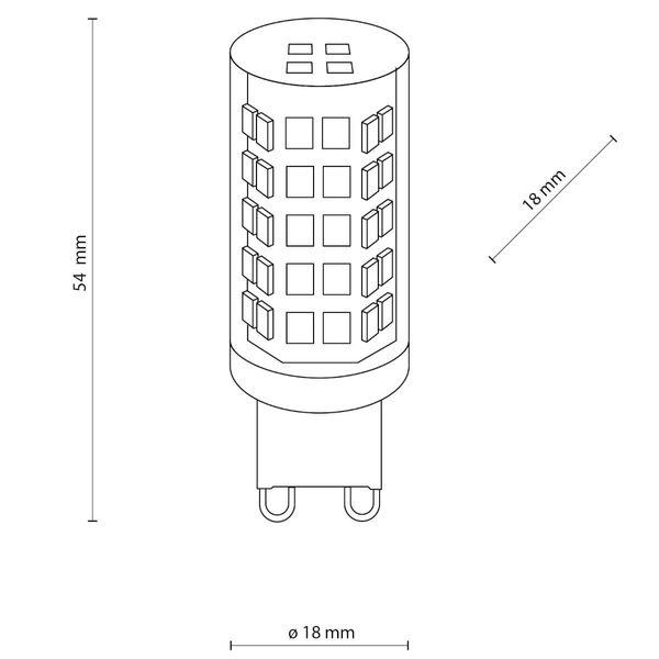 Żarówka sztyft 3132 G9 LED 4000K biała