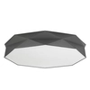 Okrągły plafon do salonu Kantoor 4223 TK Lighting z tkaniny grafitowa