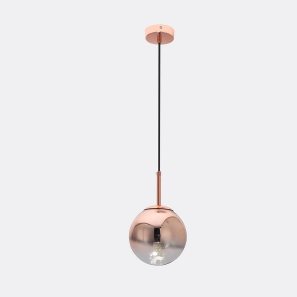 Zwisowa lampa szklana Palla LP-2844/1P S MI kula ball miedziana