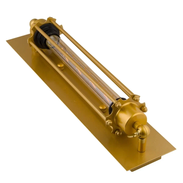 Podłużny kinkiet ścienny Retro Loft ABIGALI-KR-E27-GOLD metalowy złoty