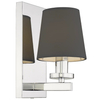 Abażurowa LAMPA ścienna LONDON W01014BK Cosmolight loftowy kinkiet materiałowy czarny