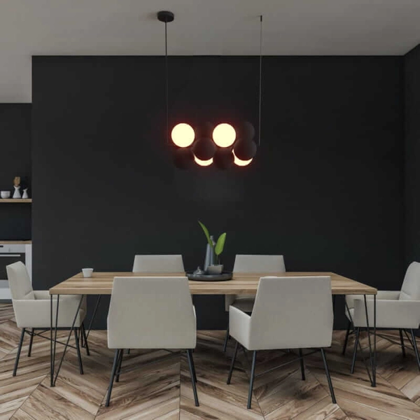 Lampa kulista wiesząca Vino ABR-GRAPPA-H-S Abruzzo balls czarne białe