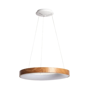 Lampa wisząca ring Utito ABR-LWOR-UTTIO LED 50W 2700-6500K biała drewniana