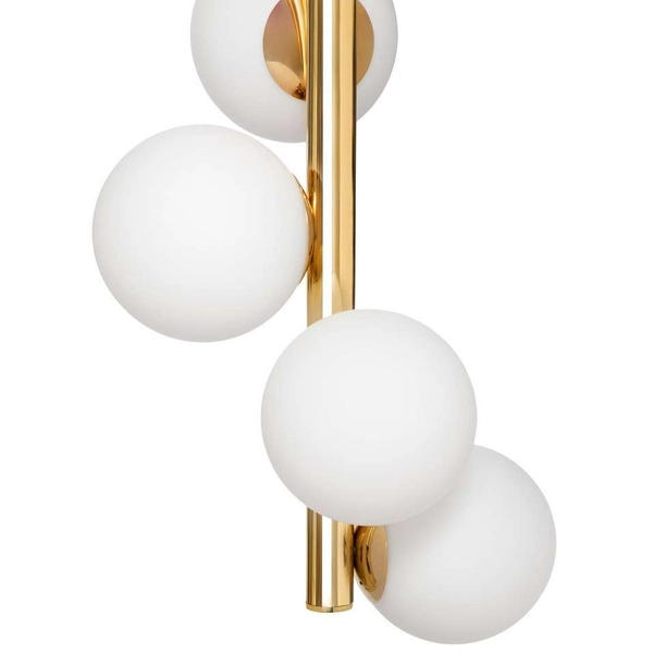 Loftowa LAMPA wisząca CUMULUS VERTICAL 10757705 Kaspa szklana OPRAWA modernistyczny zwis molekuły złoty biały