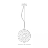 Ledowa lampa wisząca 23074 LED 11W 3000K dymione szkło czarny