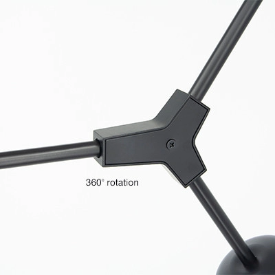 Modernistyczna LAMPA sufitowa 1962/3 BLACK-21QG Elem loftowa OPRAWA plafon szklany chemistry czarny mosiądz