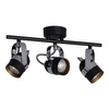 Regulowana lampa sufitowa Retro ABR-RRH-C-3XGU10 Abruzzo czarny srebrny