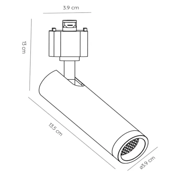 1-fazowa lampa sufitowa do systemu szynowego GRADO 22975/01/30 czarna
