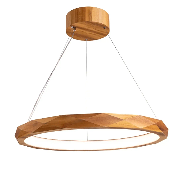Wisząca lampa ring Angular QN-ANGULAR-RING-LED-80-TEAK LED 29W 3000K brąz