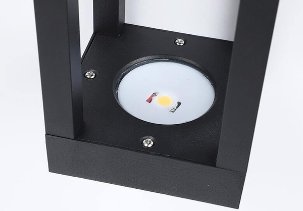 Zewnętrzna lampa stojąca QUBE-GLQ600WW 7W ogrodowa LED 7W 3000K IP65 czarna