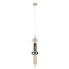 Szklana wisząca lampa KELLY bursztynowa przydymiona 31-54555 4xLED 9,5W 2700K do sypialni