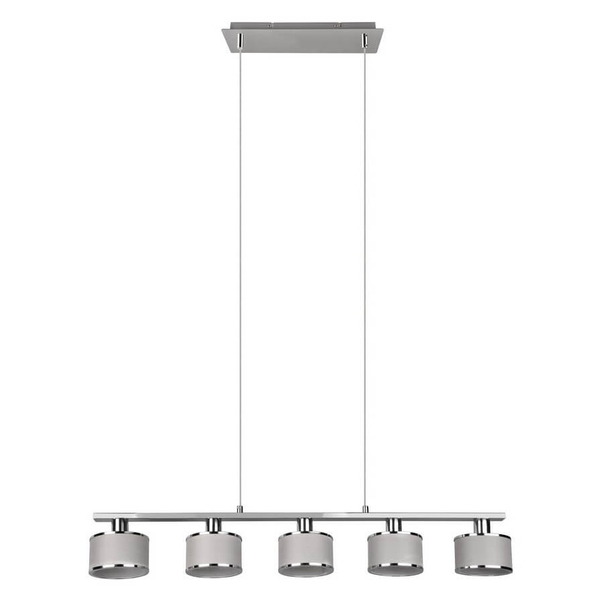 Sypialniana lampa wisząca Karpun 311600506 metal tkanina srebrny