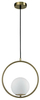 Okrągła lampa wisząca Aurelia MSE010100299 biała złota