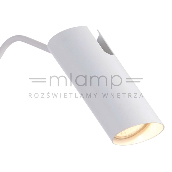 Kinkiet LAMPA ścienna FUTURO LP-17001/1WL WH Light prestige reflektorowa OPRAWA tuba na wysięgniku biała