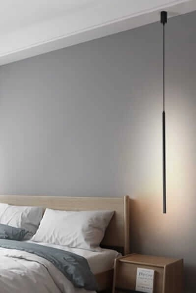 Minimalistyczna lampa wisząca CGZENP1 COPEL zwis LED 7W 3000K sopel do salonu czarny