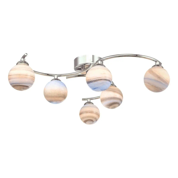 Kulista sufitowa lampa Atiya ATI6450-07 do sypialni chrom