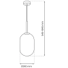 Minimalistyczna lampa wisząca ALIAS GOLD ML0318 do salonu szklana złota