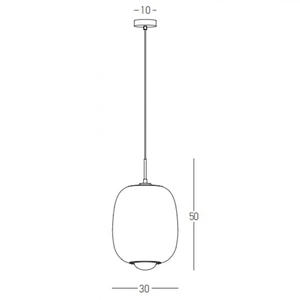 Owalna lampa wisząca 22057 szklana kula przezroczysty złoty
