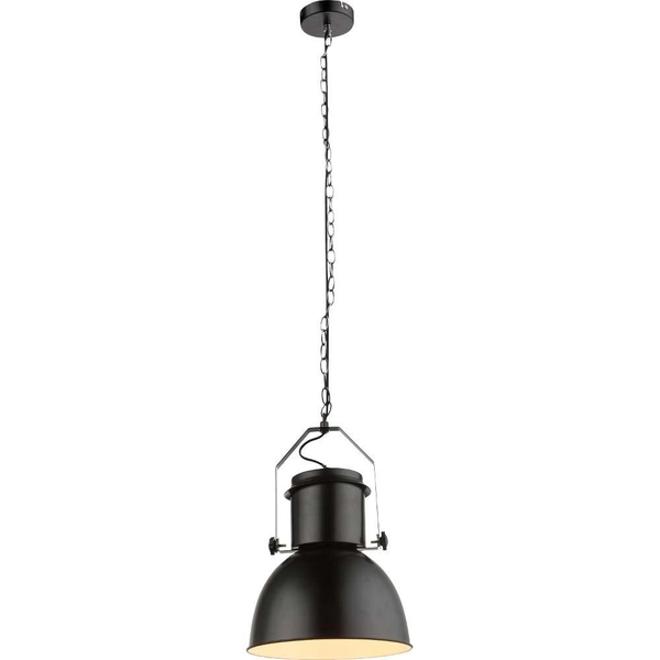 LAMPA wisząca KUTUM 15283 Globo metalowa OPRAWA zwis na łańcuchu loft czarny