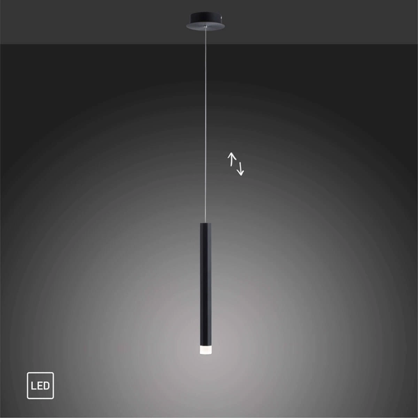 Pojedyncza lampa zwisająca Bruno 15202-18 LED 6W 3000K sopel czarny