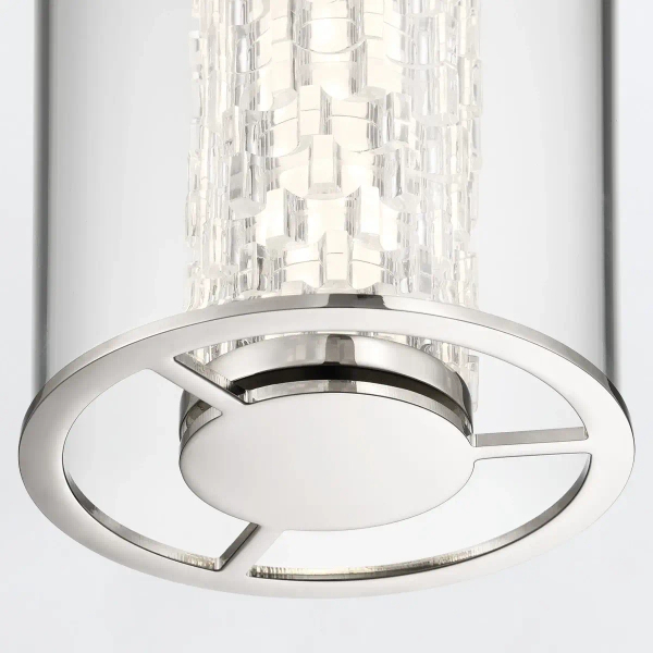 Wisząca lampa Espada QN-ESPADA-1P-PC LED 18W 3000K szklana tuba srebrny