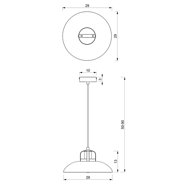 Loftowa lampa wisząca Felix metalowa nad stół biała złota