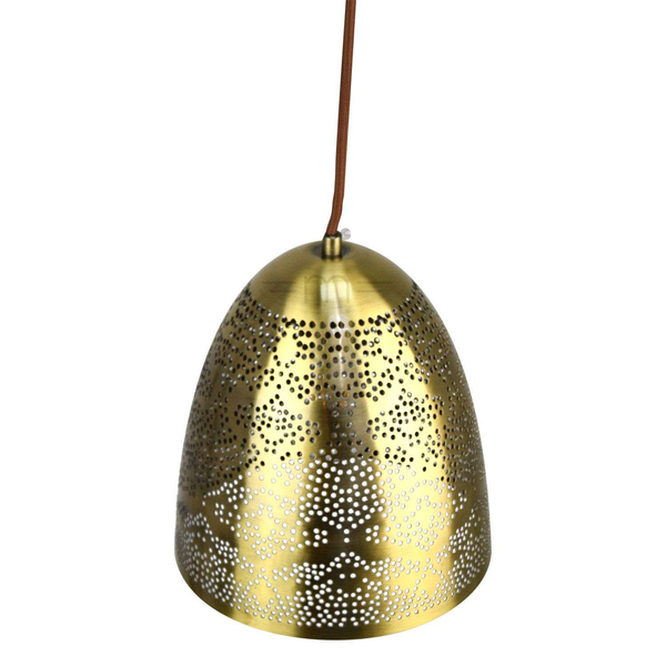 Wisząca orientalna lampa SFINKS 31-43306 ażurowa z wzorkami patyna