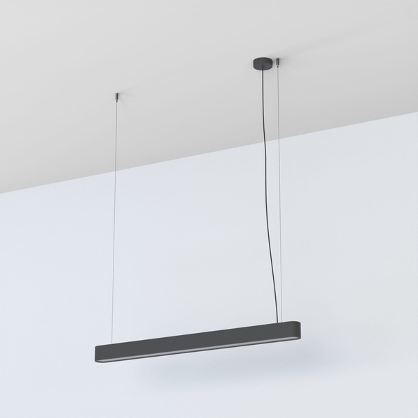 Lampa wisząca Soft 7535 listwa metalowa belka grafitowa