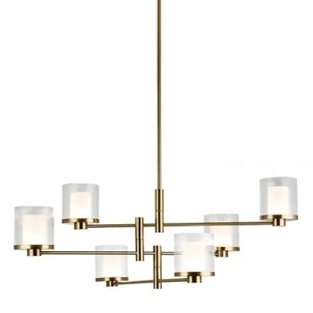 Żyrandol nad stół 23019 LED 42W 3000K tubka szklana złoty