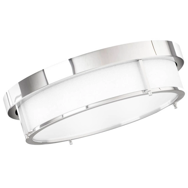 Sufitowa lampa chromowana Romi plafoniera z abażurem nad stół