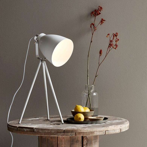 Lampa stołowa LARGO 46655001 Nordlux biurkowa na trójnogu biała OUTLET