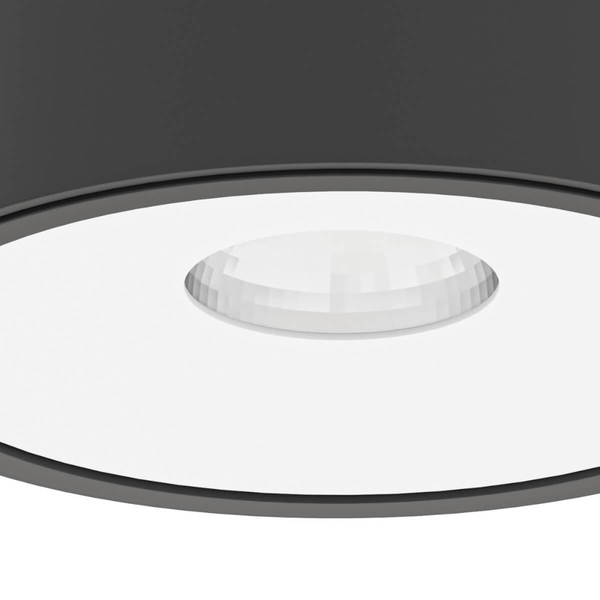Wpuszczana lampa sufitowa Neo Nero Slim KG + Ufo Bianco Orlicki Design okrągła czarna biała