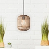 Zwisowa lampa boho Woodrow 93777/20 Brilliant klatka bambusowa brąz