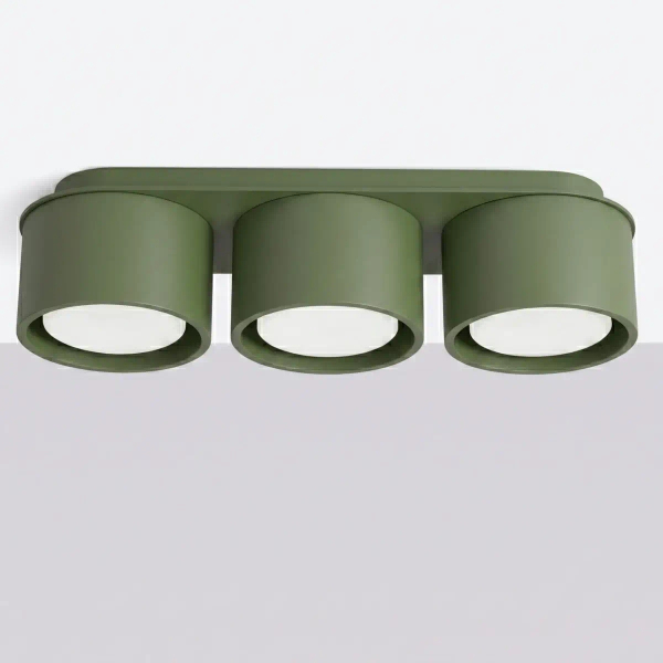 Potrójna sufitowa lampa MODO oliwkowa SL.2464 3xGx53 tubki