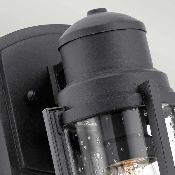 Lampa zewnętrzna naścienna KL-SURI-S Kichler outdoor szklana czarna