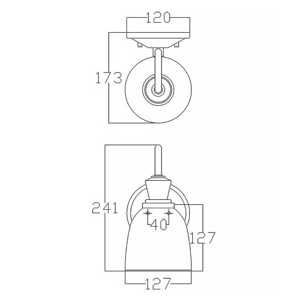 Szklana lampa ścienna Cora KL-CORA1-BATH Kichler IP44 z żarówką chrom