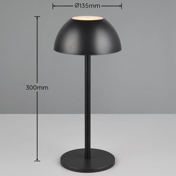 Metalowa lampa stołowa Ricardo R54106132 LED 2W 3000K IP54 czarna